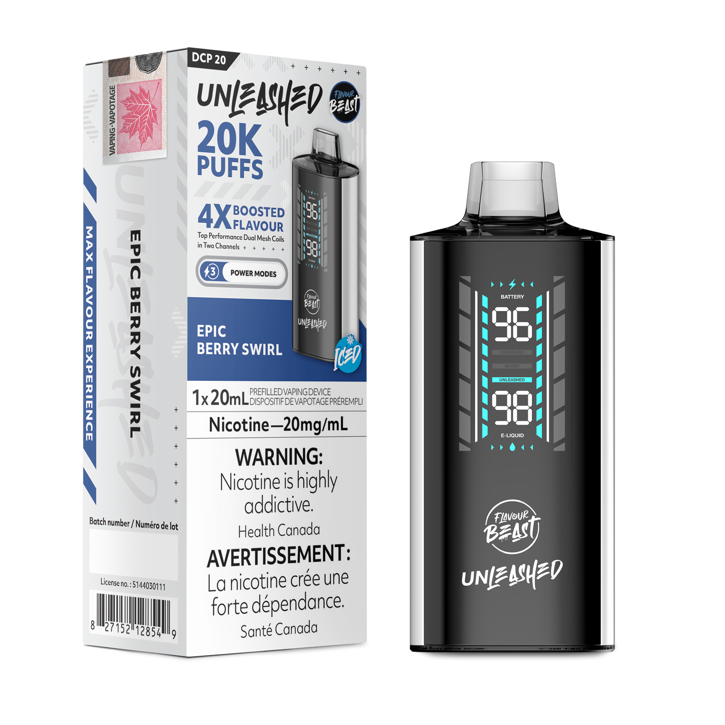 Flavour Beast Unleashed DCP 20k - Epic Berry Swirl