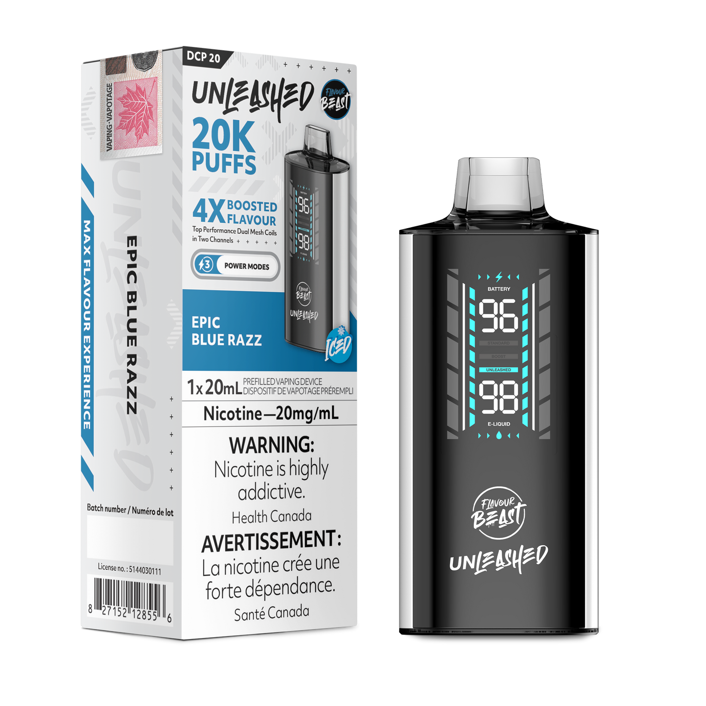 Flavour Beast Unleashed DCP 20k - Epic Blue Razz