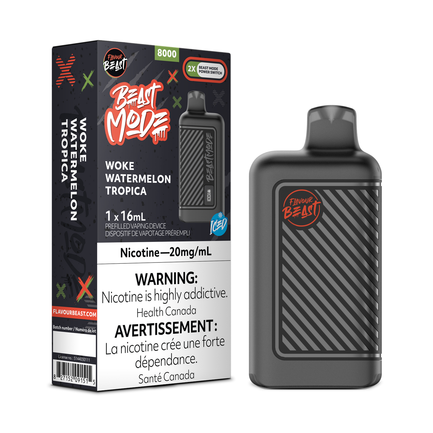 Flavour Beast Mode 8000 - Woke Watermelon Tropica Iced