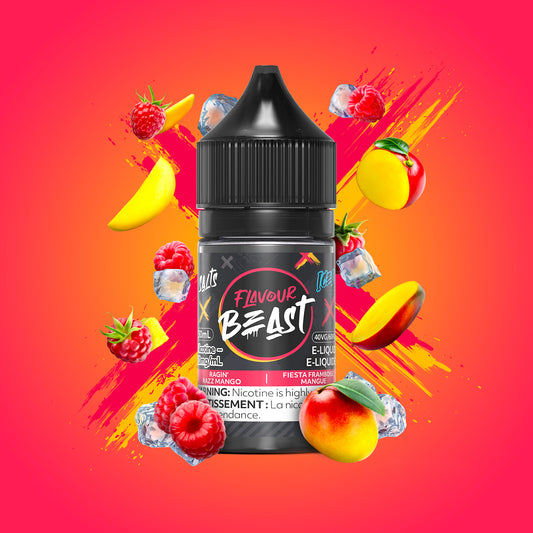 Flavour Beast Salt 30mL - Ragin' Razz Mango Iced