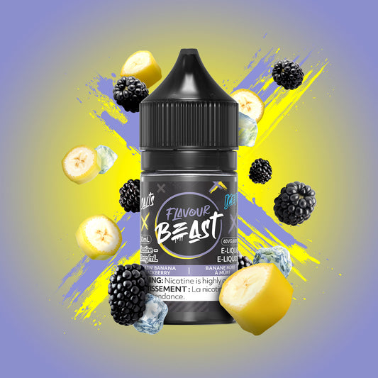 Flavour Beast Salt 30mL - Blazin' Banana Blackberry Iced
