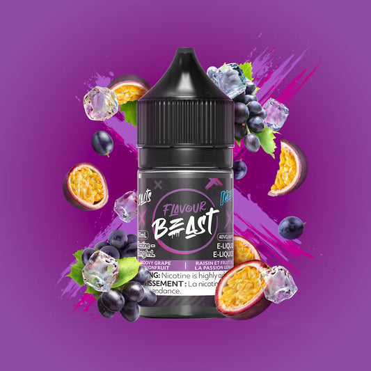 Flavour Beast Salt 30mL - Groovy Grape Passionfruit Iced