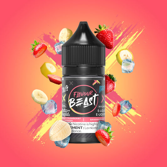 Flavour Beast Salt 30mL - STR8 UP Strawberry Banana Iced