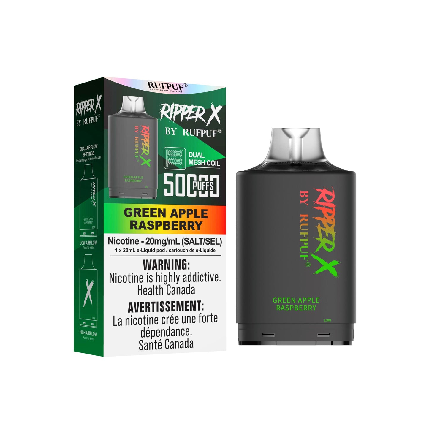 Ripper X 50K - Green Apple Raspberry