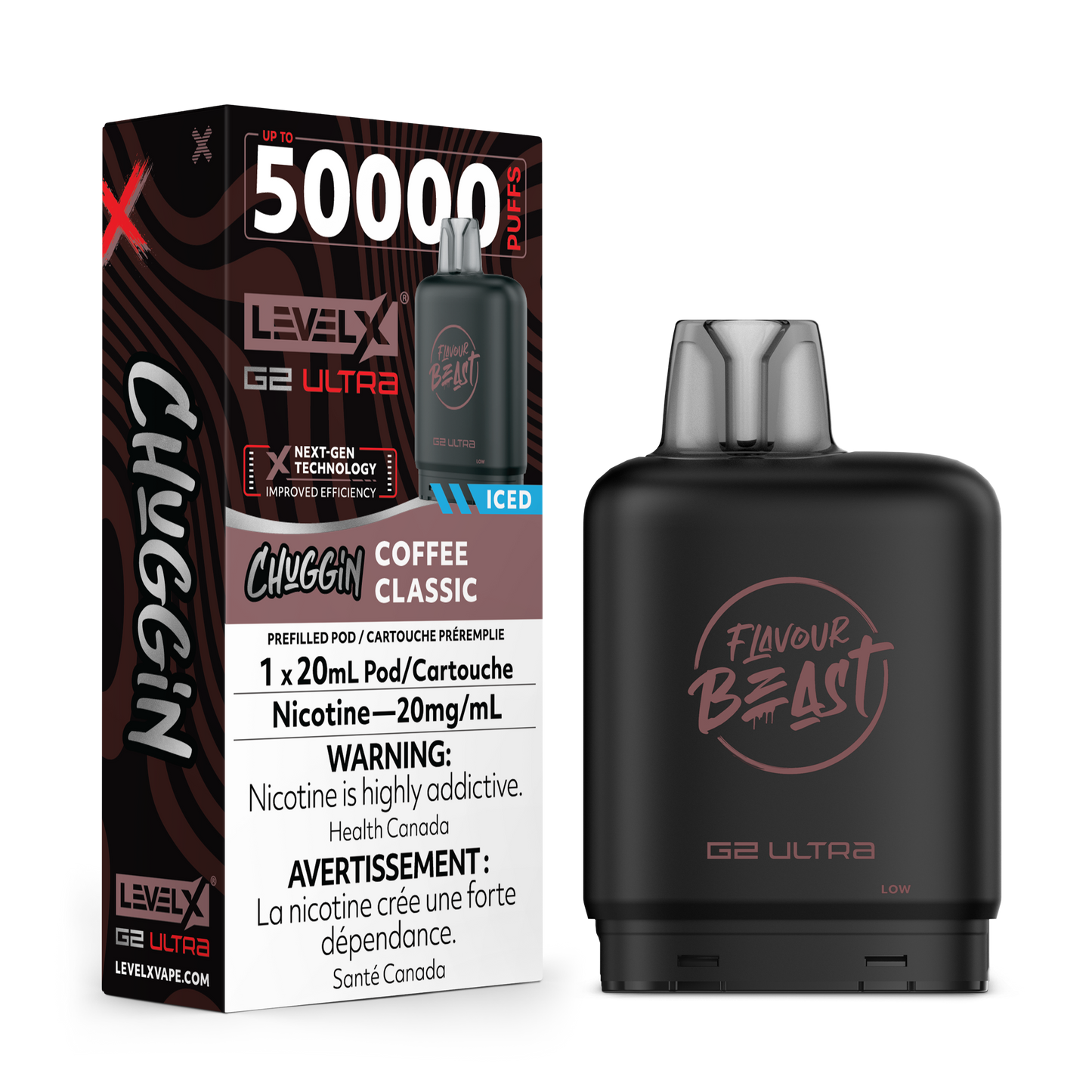 Level X Ultra Chuggin 50k - Coffee Classic Iced