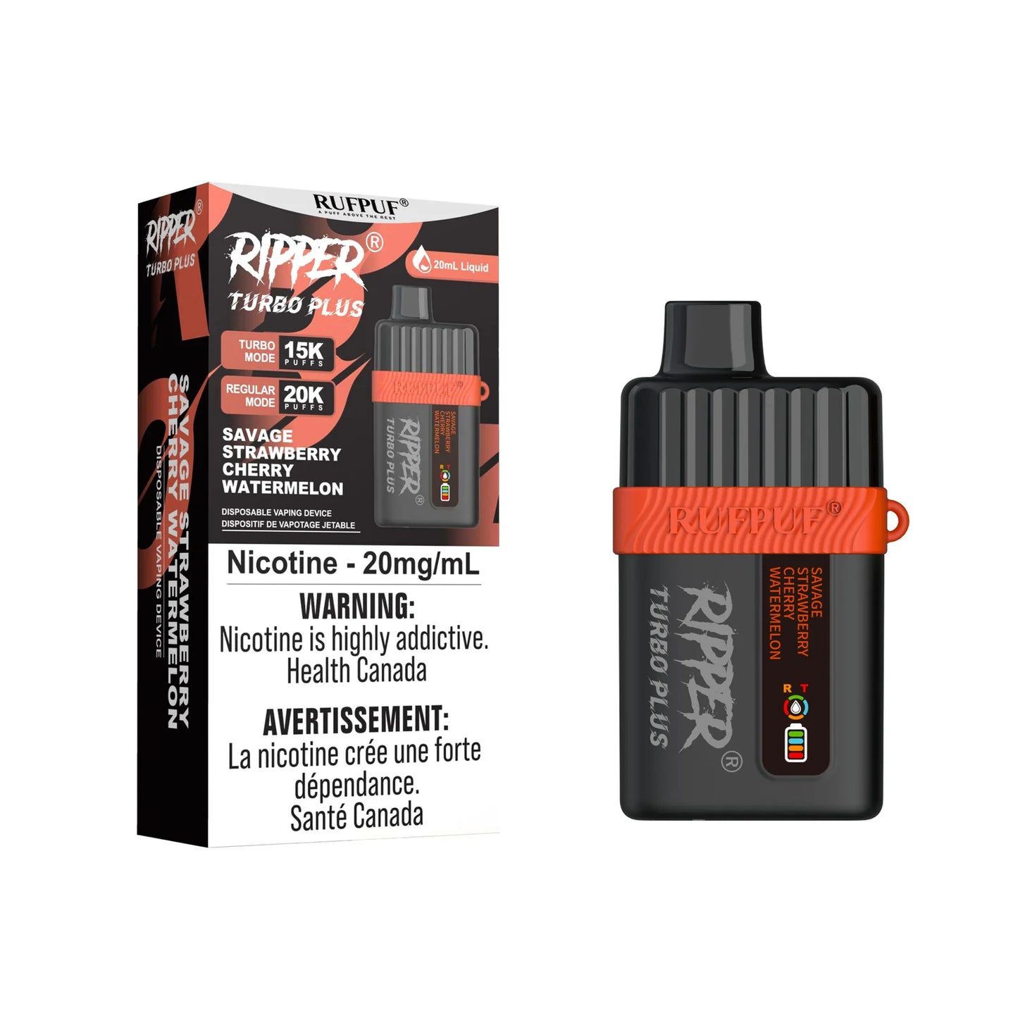 Ripper Turbo Plus 20k - Savage Strawberry Cherry Watermelon