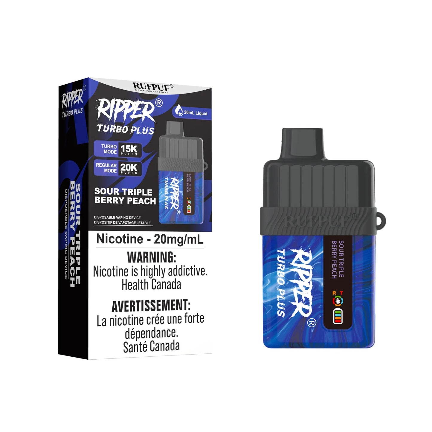 Ripper Turbo Plus 20k - Sour Triple Berry Peach