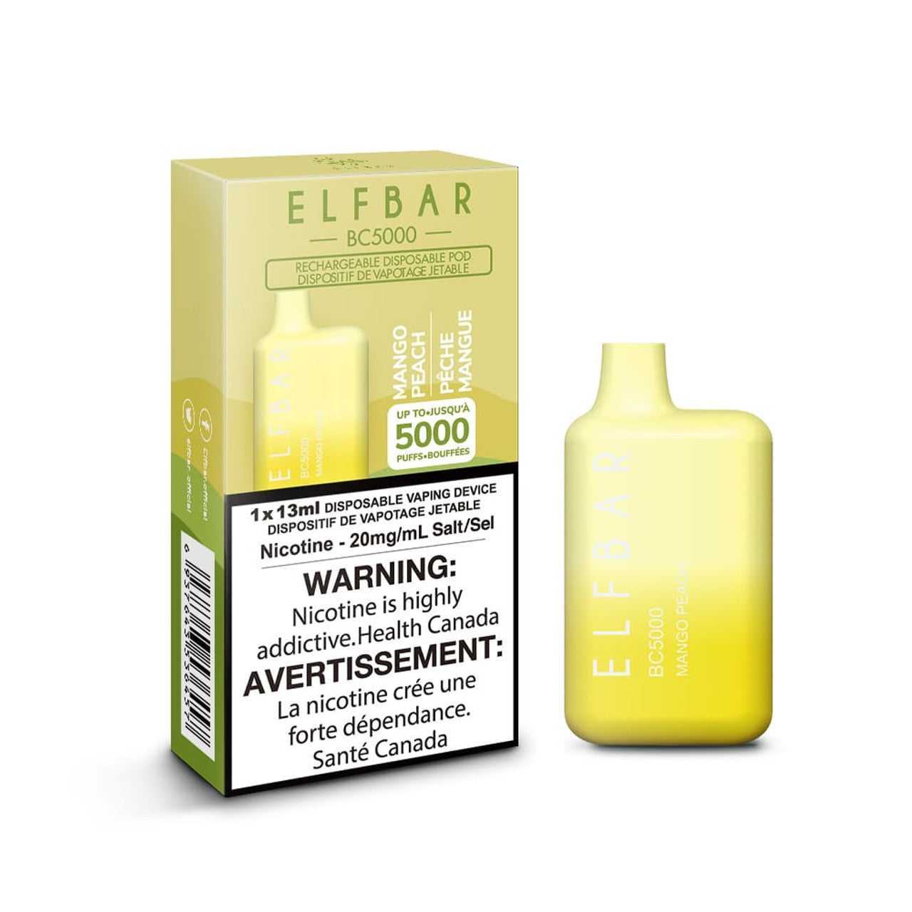 Elf Bar 5000 Puff Disposable - Mango Peach