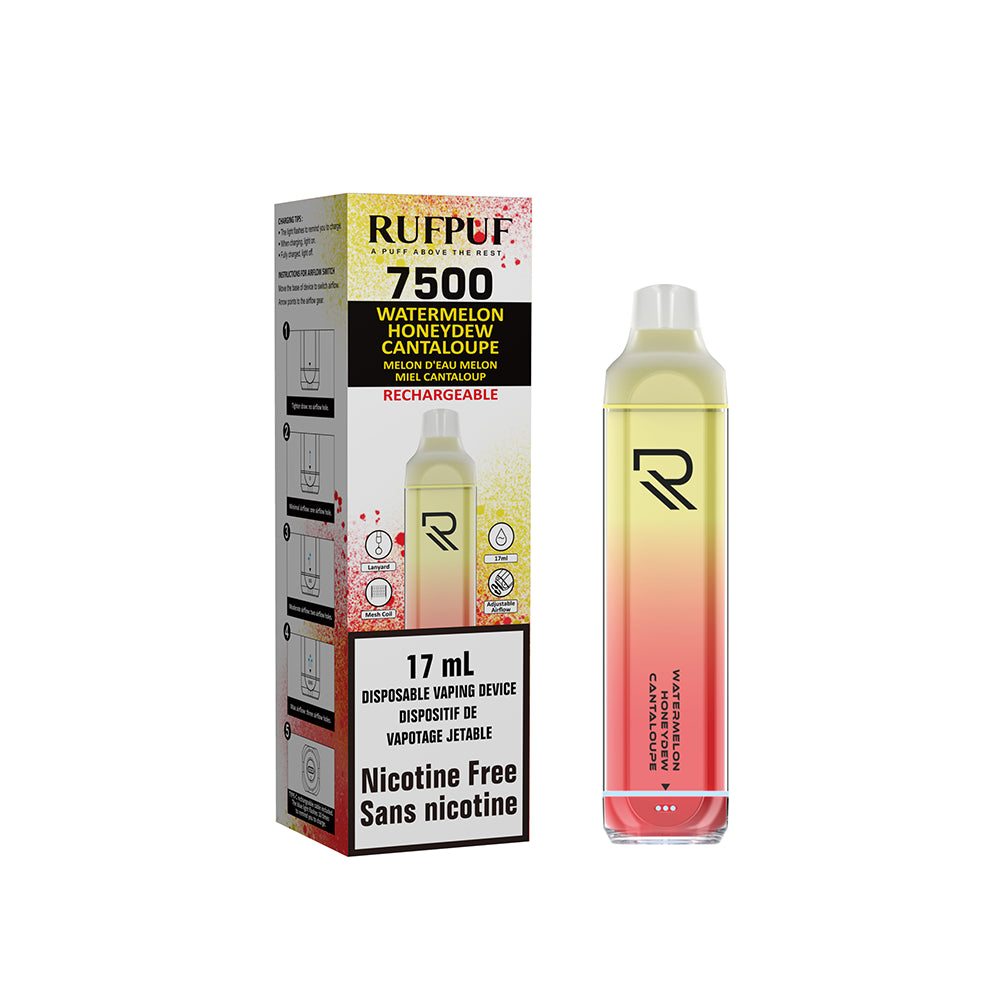 RufPuf 7500 Disposable - Watermelon Honeydew Cantaloupe 0 NIC