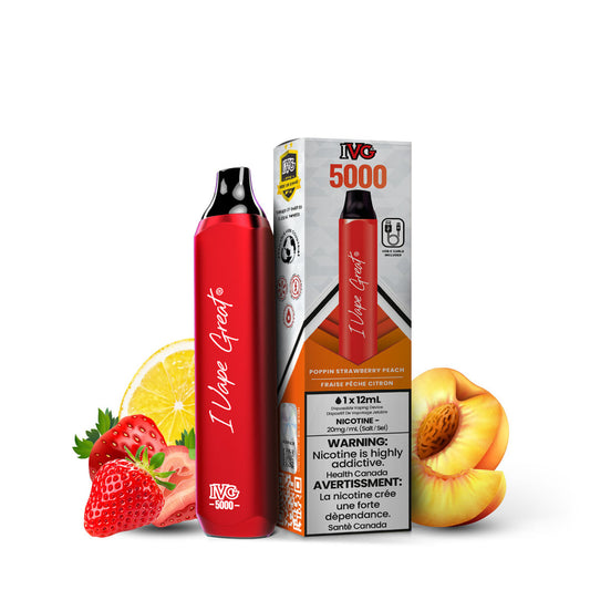 IVG Bar Max 5000 - Poppin' Strawberry Peach