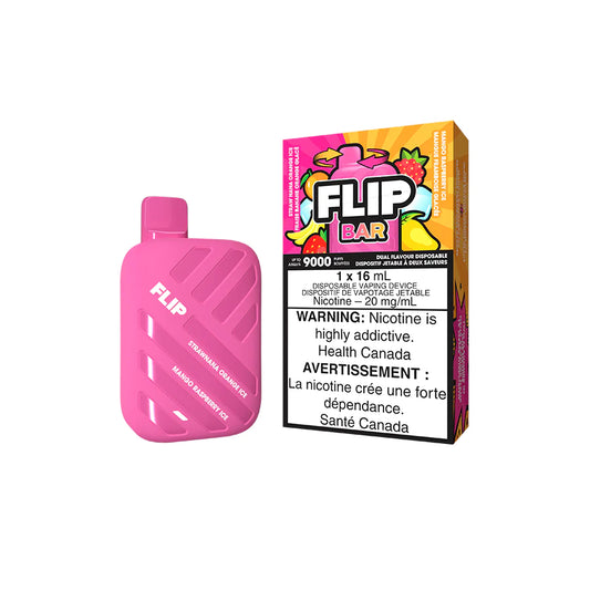 FLIP BAR 2-IN-1 - Straw Nana Orange Ice & Mango Raspberry Ice