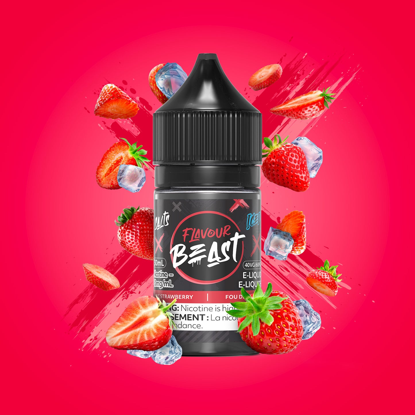 Flavour Beast Salt 30mL - Sic Strawberry Iced