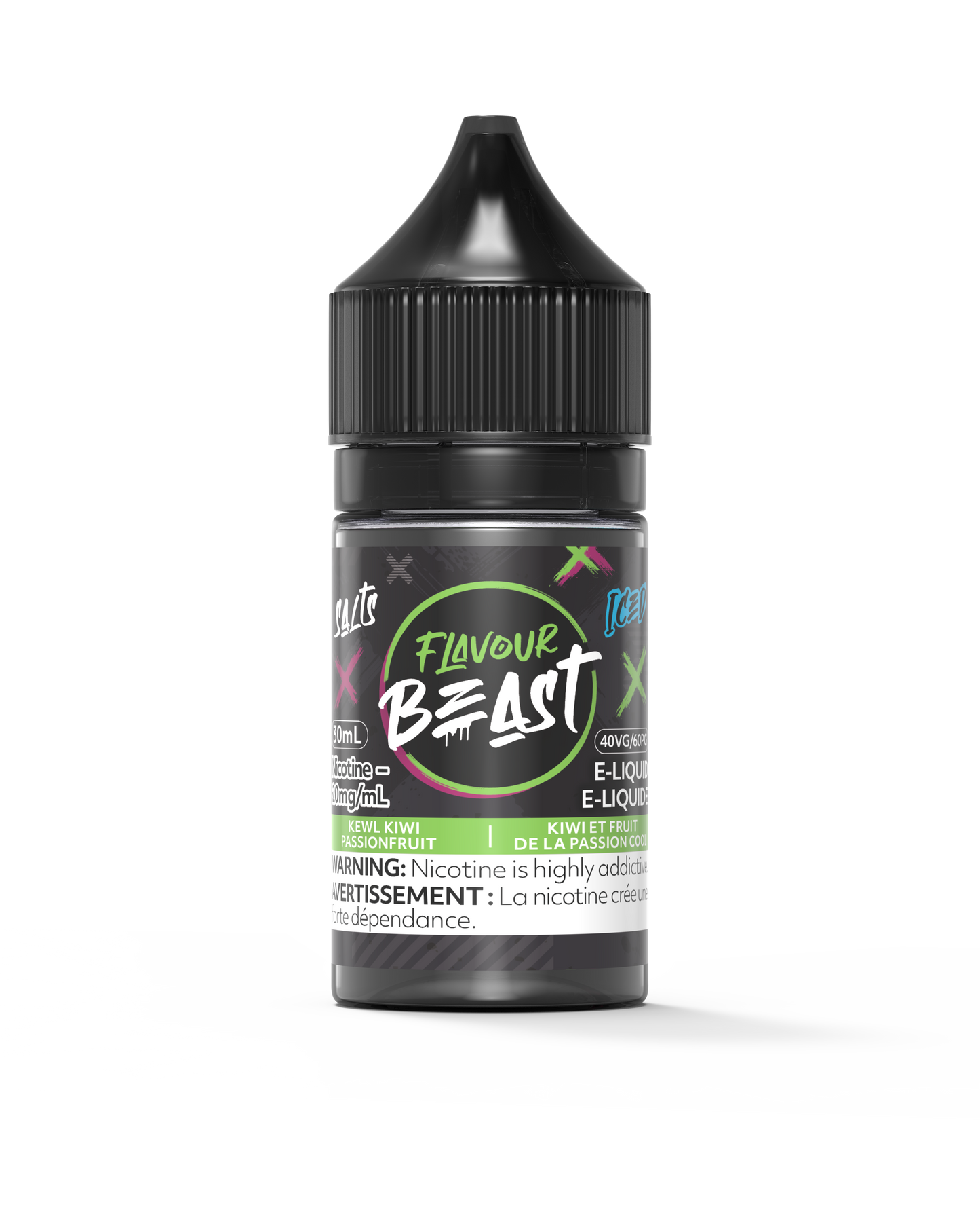 Flavour Beast Salt 30mL - Kewl Kiwi Passionfruit Iced