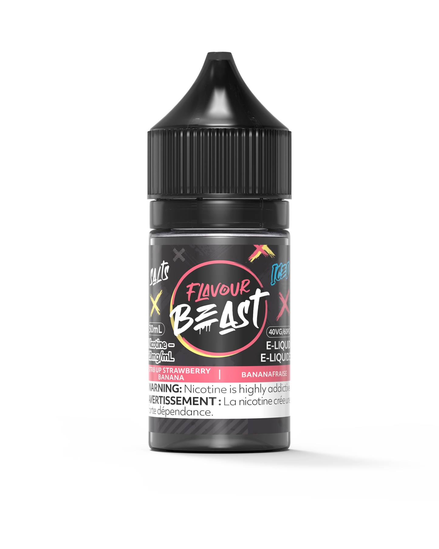 Flavour Beast Salt 30mL - STR8 UP Strawberry Banana Iced