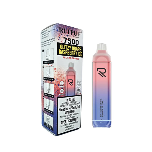 RufPuf 7500 Disposable - Glitzy Grape Raspberry Ice