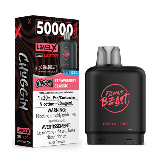 Level X Ultra Chuggin 50k - Strawberry Classic Iced