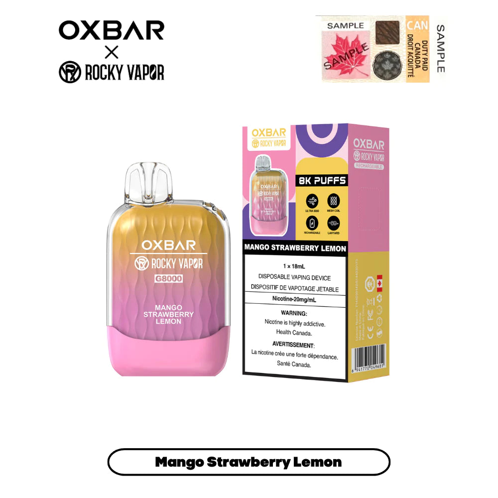 OXBAR 8000 - Mango Strawberry Lemon