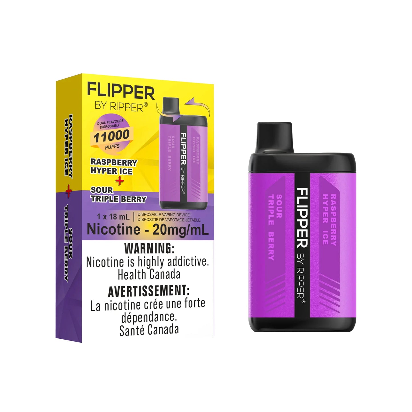 Flipper - Sour Triple Berry - Raspberry Hyper Ice