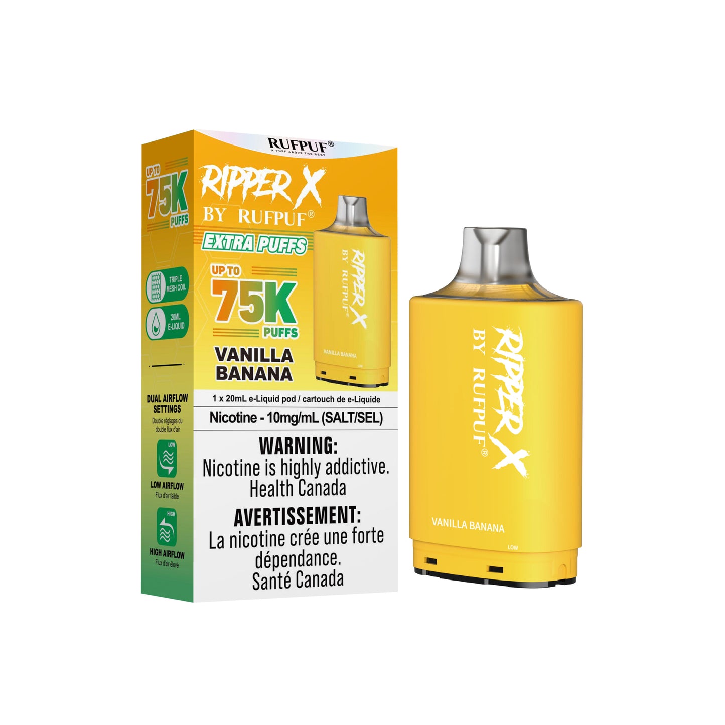 Ripper X 75K - Vanilla Banana (10mg)