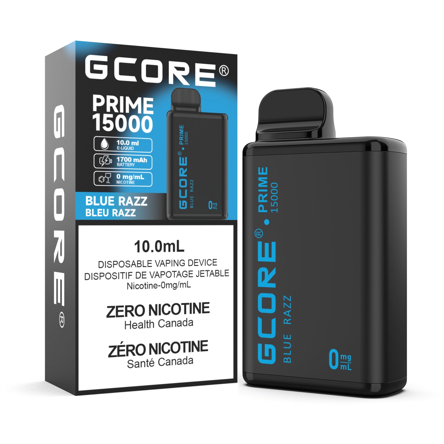 Gcore Prime 15K 0mg - Blue Razz