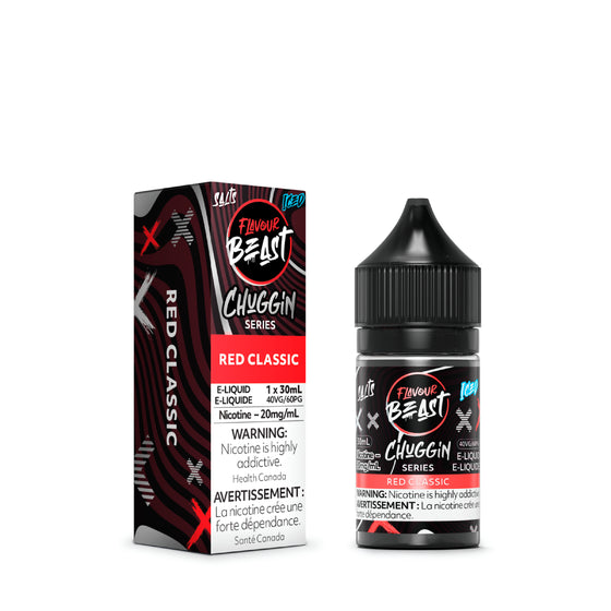 Flavour Beast Chuggin Salt 30mL - Red Classic Iced