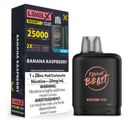 Level X Boost 25k - Banana Raspberry Iced