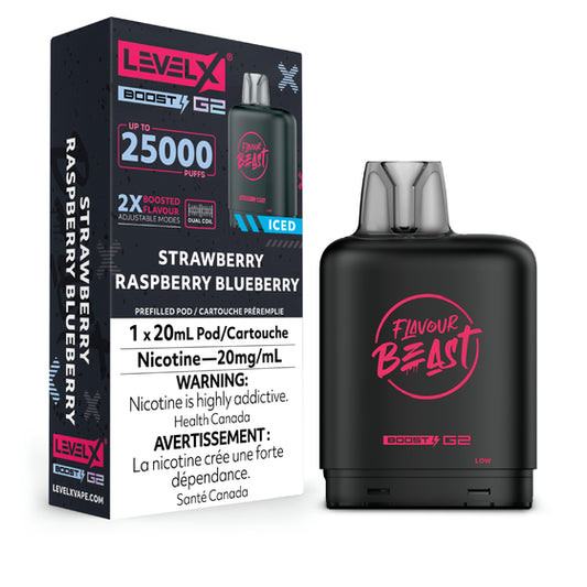 Level X Boost 25k - Strawberry Raspberry Blueberry Iced