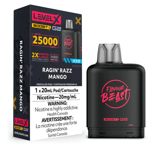 Level X Boost 25k - Ragin' Razz Mango Iced