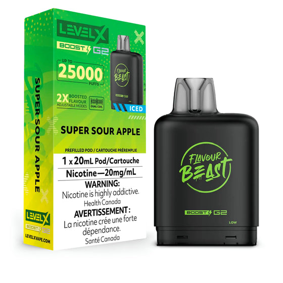 Level X Boost 25k - Super Sour Apple Iced