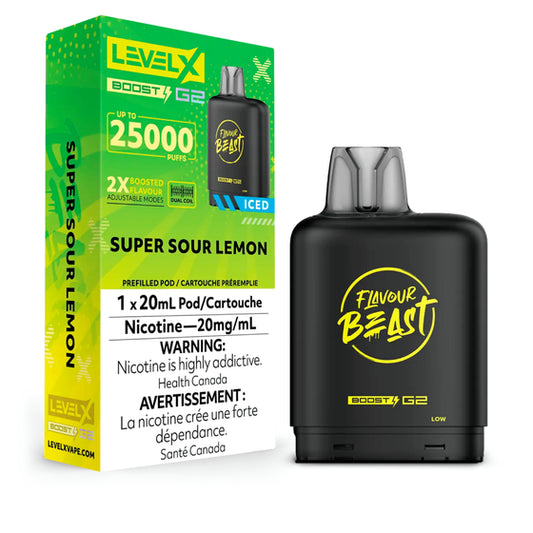 Level X Boost 25k - Super Sour Lemon Iced