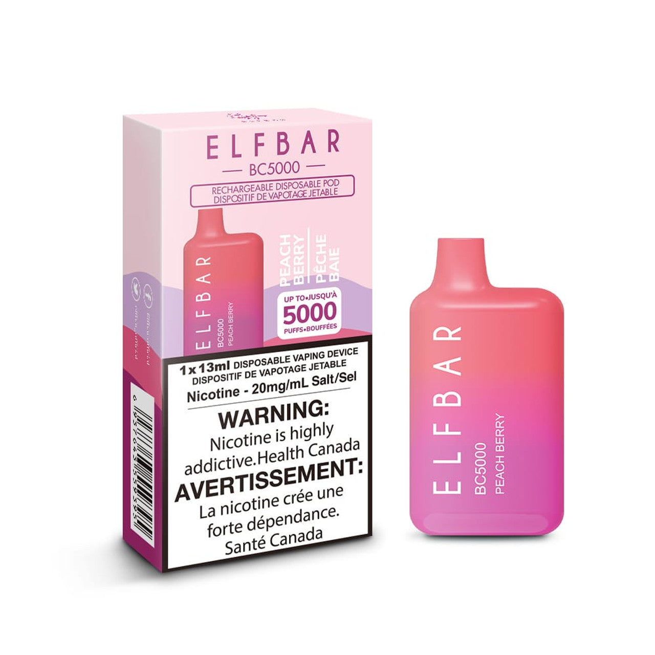 Elf Bar 5000 Puff Disposable - Peach Berry