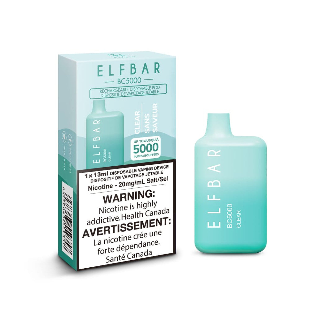 Elf Bar 5000 Puff Disposable - Clear