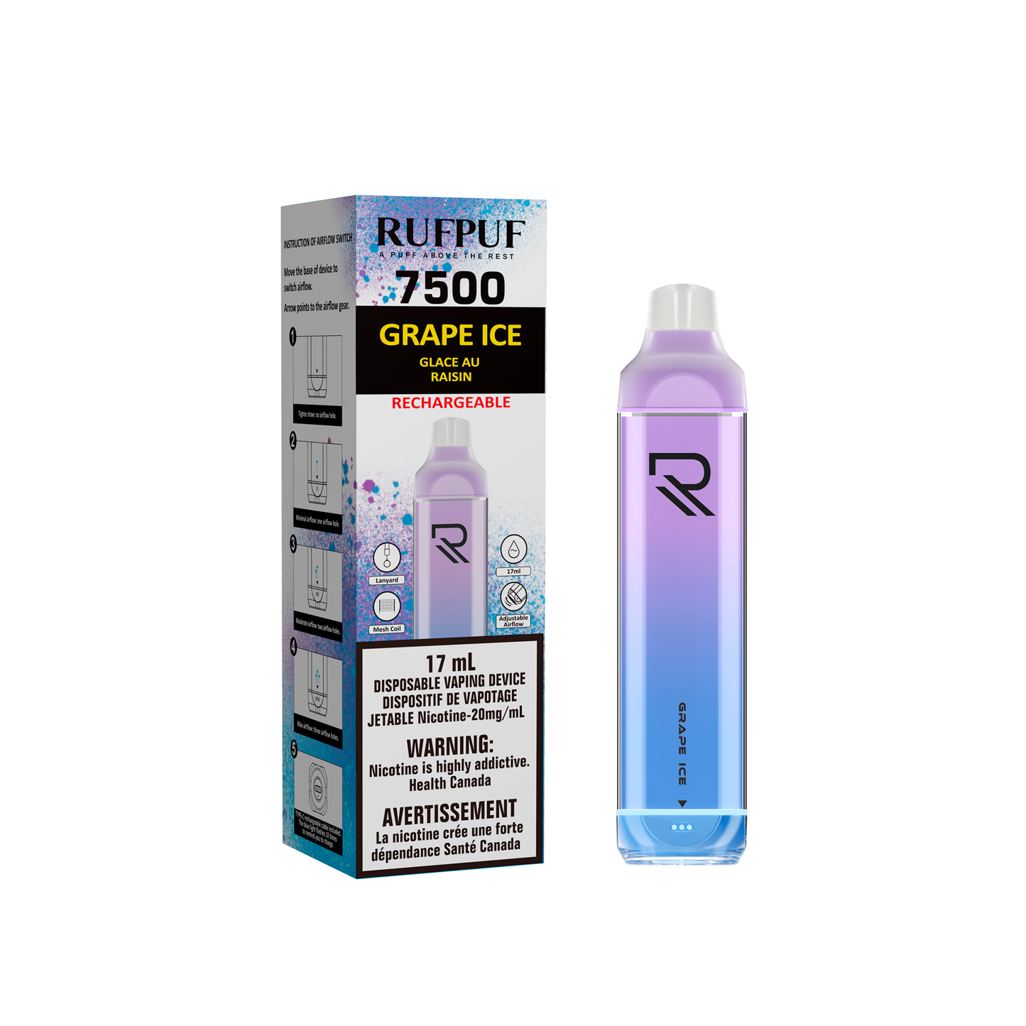 RufPuf 7500 Disposable - Grape Ice