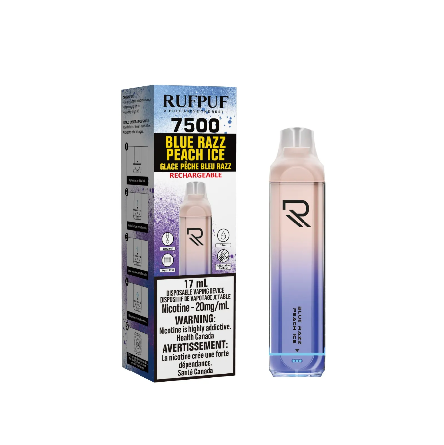 RufPuf 7500 Disposable - Blue Razz Peach Ice