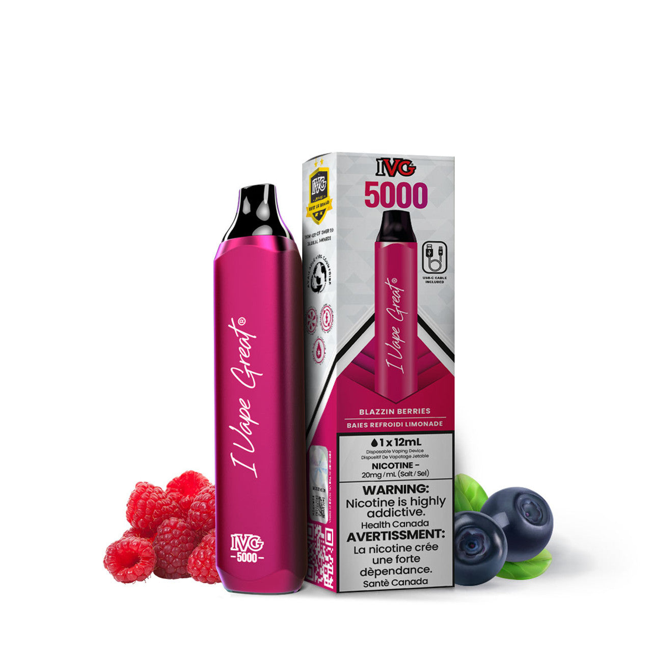 IVG Bar Max 5000 - Blazin Berries